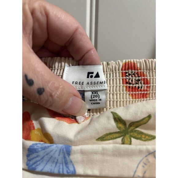 Free Assembly Women’s Pleated Cotton Mini Dress NWT Plus Sz XXL (20)  Pockets - Picture 7 of 7